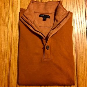 Banana Republic Rust Orange 1/4 Zip Up, Size Large